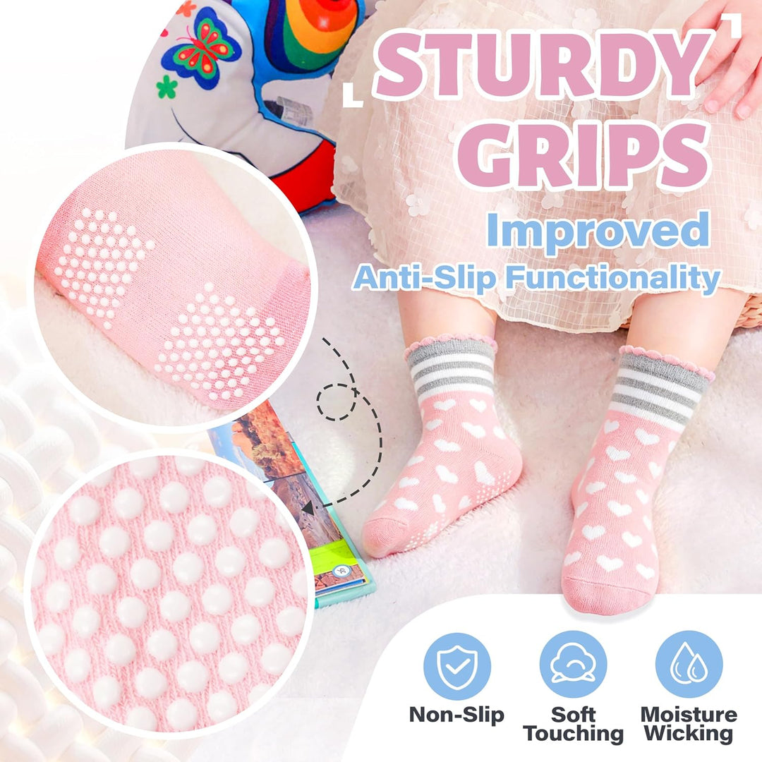 ANTSANG Stoppersocken Kinder Baby Mädchen Socken Anti Rutsch / Rutschfeste Socken Baumwolle Antiruts