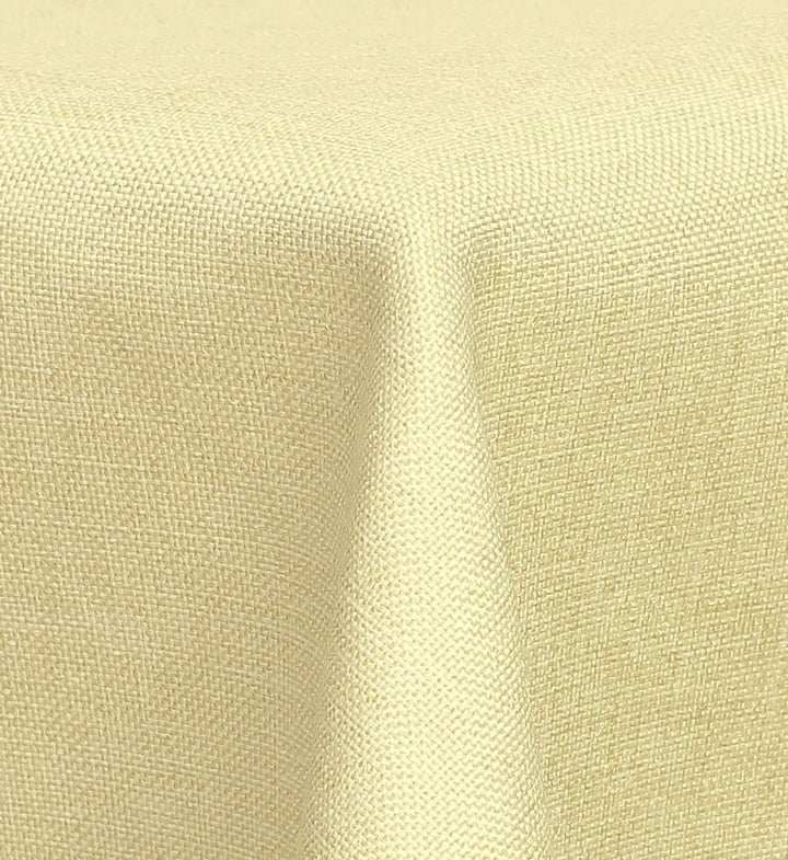 Textil Tischdecke - Leinen Optik - wasserabweisend oval (Ecru, oval 160x260) Ecru oval 160x260, Ecru