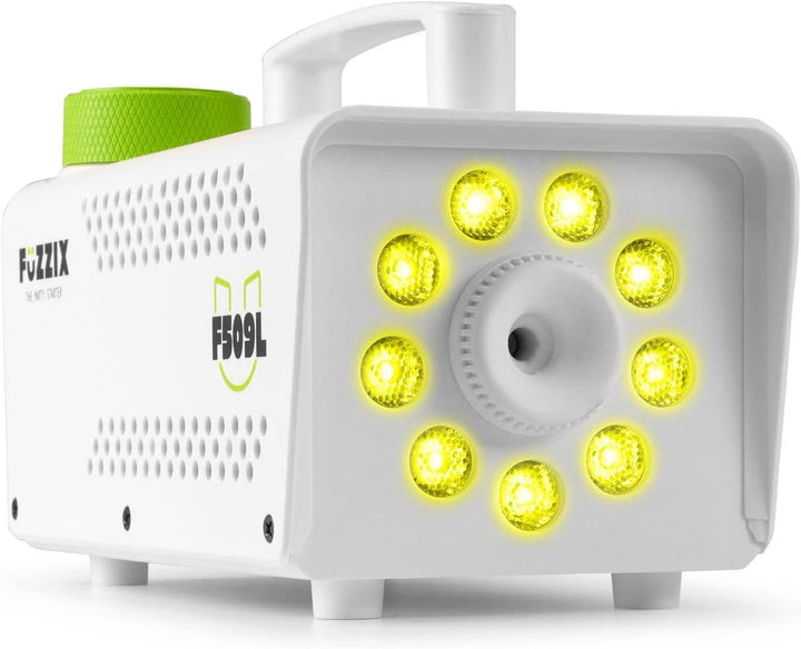 Fuzzix F509LW Nebelmaschine Mini mit LED Lichteffekt und 5 Liter Nebelfluid, 500 Watt mit Fernbedien