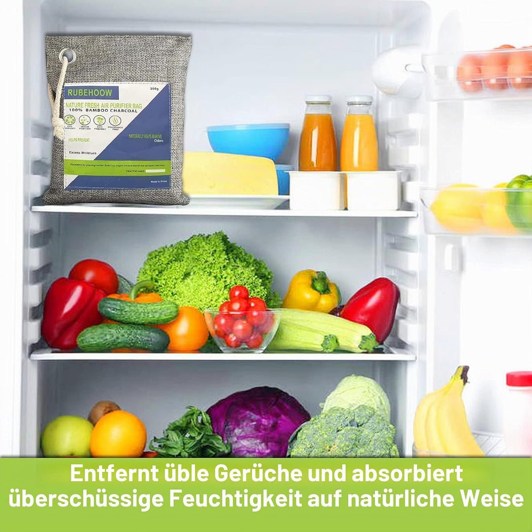 RUBEHOOW Bambus Aktivkohle natürlicher Luftreinigungsbeutel Aktivkohlebeutel, geeignet zur Geruchsne
