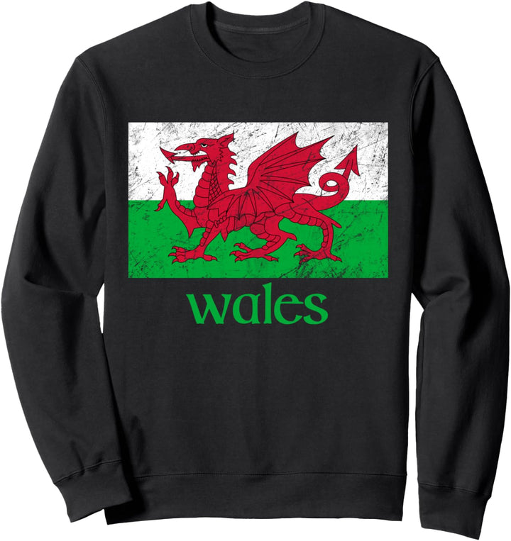Dragon of Wales Flagge Welsh Cymru Flaggen Mittelalterliches Sweatshirt