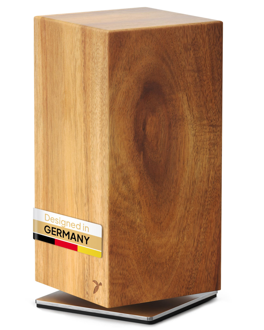 Messerblock Drehbar 360 Grad Magnetisch Ohne Messer Akazienholz – Magnet-Messerhalter Universal Unbe