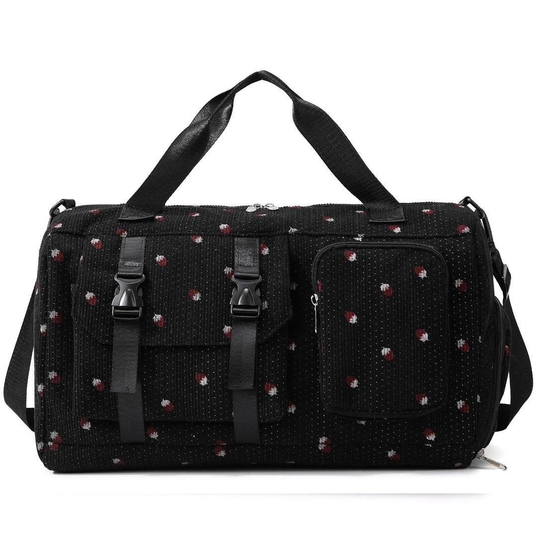 Sporttasche Kinder Mädchen Erdbeere Cord Reisetasche Damen Weekender Schwimmtasche mit Schuhfach und
