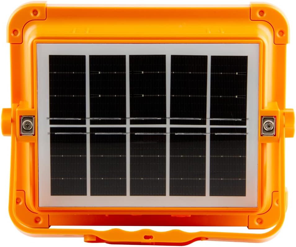Jandei - 100 W Solar-LED-Strahler, tragbar. 5 Lichtmodi/336 LEDs. Mit Magnet und Halterung. USB/Sola