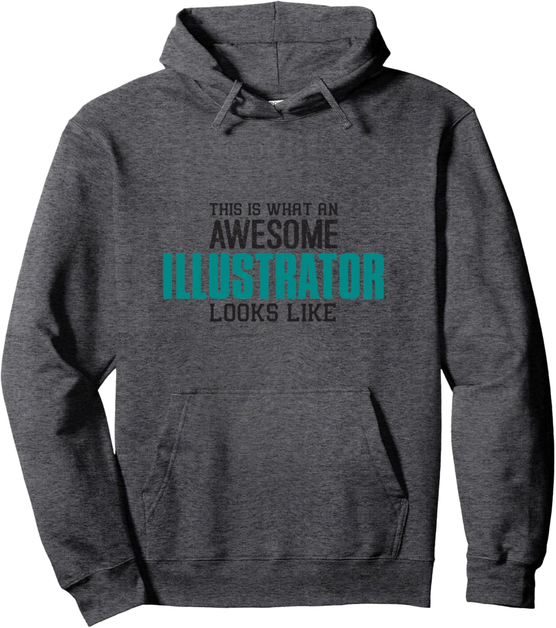 So sieht ein cooler Illustrator aus Geschenk Designer Lustig Pullover Hoodie