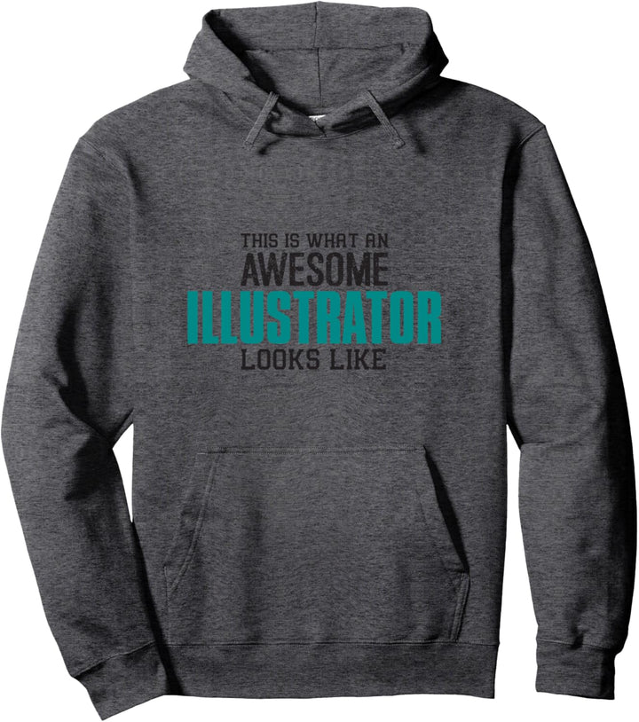 So sieht ein cooler Illustrator aus Geschenk Designer Lustig Pullover Hoodie