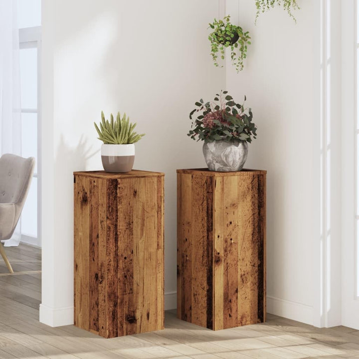 vidaXL Pflanzenständer 2 Stk., Blumenständer Hohle Konstruktion, Dekosäule Podest für Pflanzen Dekoa