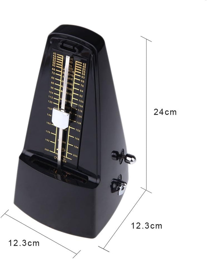 Mechanisches Metronom Pyramide mit Plexiglasdeckel, Pendel mit einem lauten, klaren Klick, Mit Glock