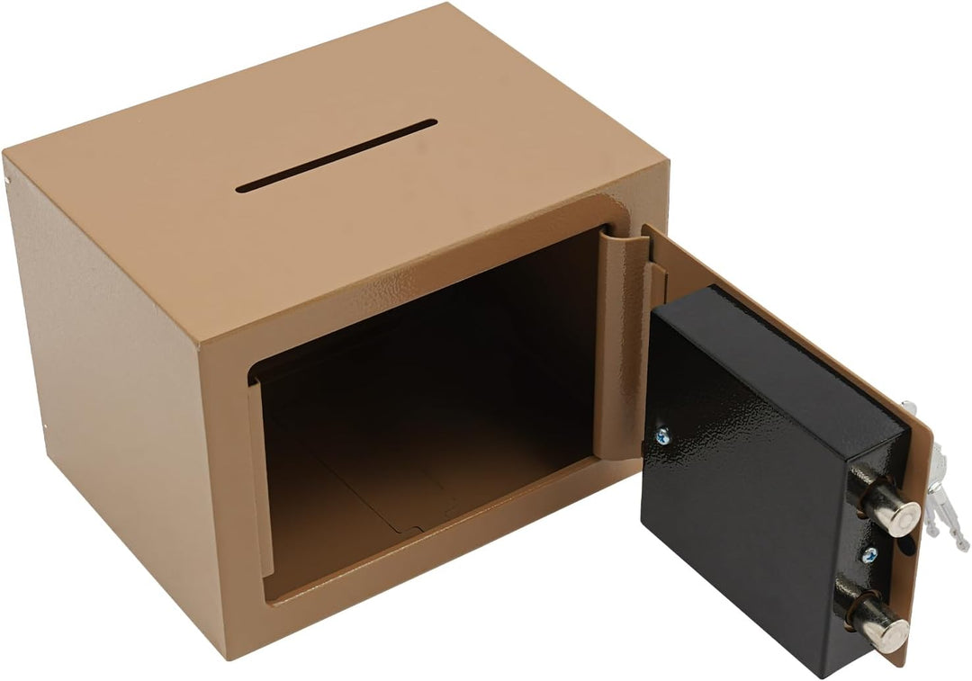 Safe Tresor Klein - Möbeltresor mit Schlüssel Safe Geldschrank 23x17x17cm feuerfest für Schmuck, Bar
