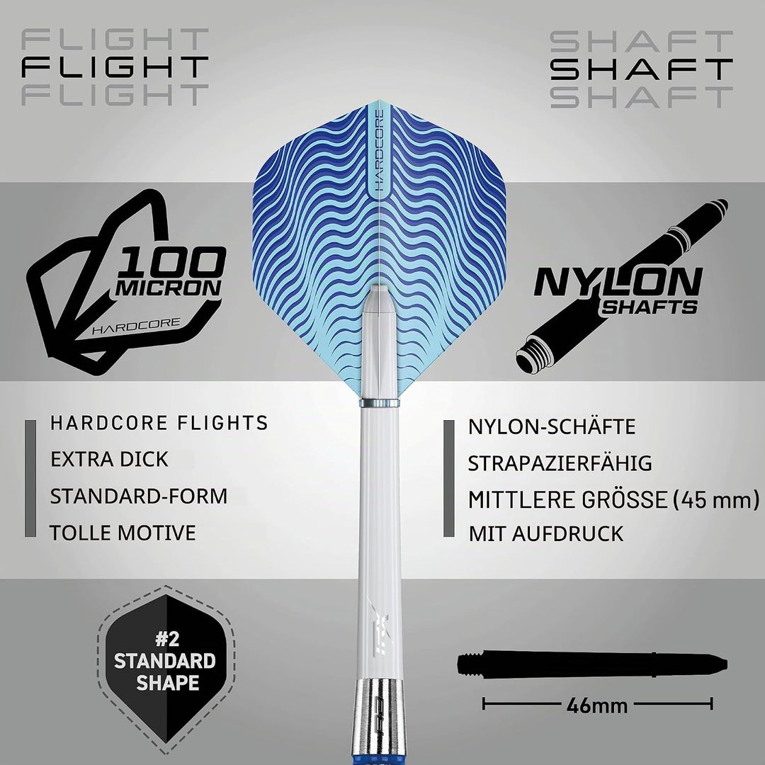 RED DRAGON Stag 24g, 26g, 28g oder 30g Professional Tungsten Darts Set mit Flights und Schäfte 24.0