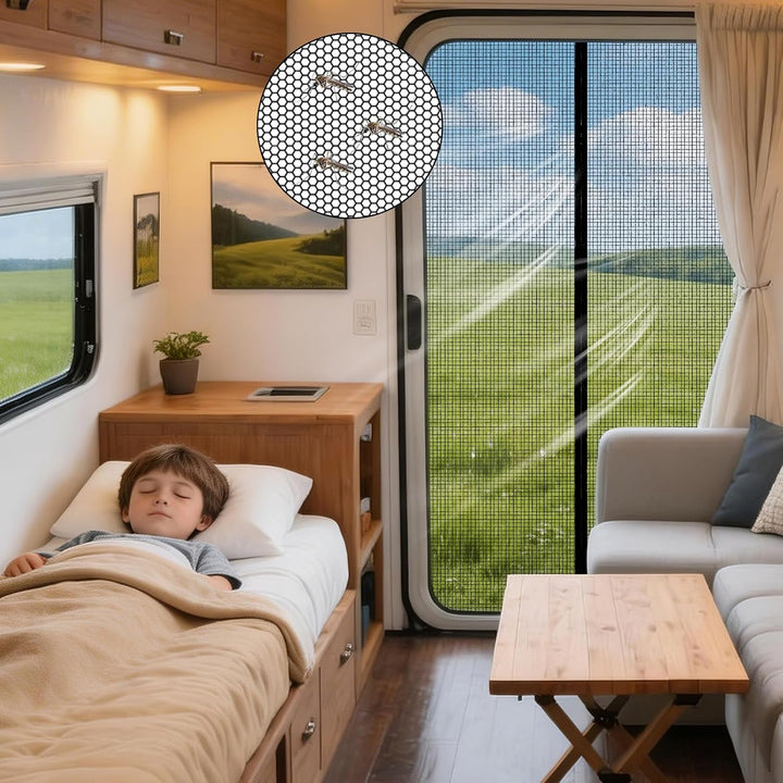 Moskitonetz Magnetisch für VW T5 T6 Schiebetür, Magnetisch Fliegengitter Auto Insektennetz Sonnensch