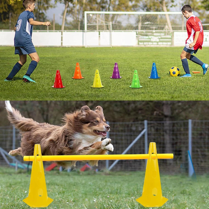 Agility Set Hunde,Steckhürdenset Hund,Hund Hürden,Kinder Agility Hürden Hindernisse für Pferde Hunde