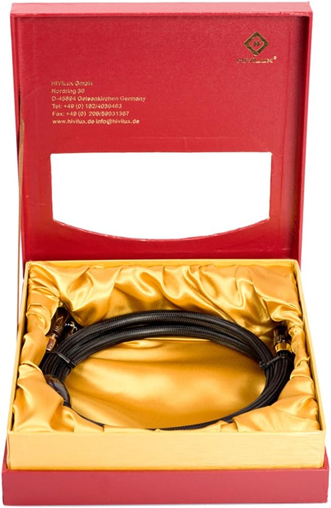 HiViLux Highend Referenz HIFI NF Cinch-Kabel OCC/SCC Ø=14mm für Stereopaar (2.0m Paar), 2.0m Paar