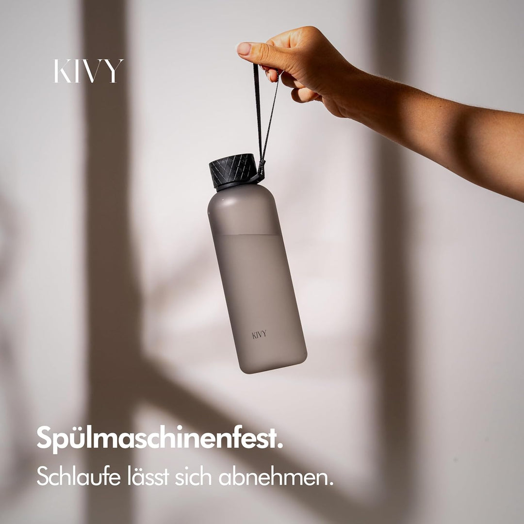 KIVY Trinkflasche 650ml [BPA FREI] Auslaufsicher &amp; Spülmaschinenfest - Wasserflasche für Kinder &amp; Er