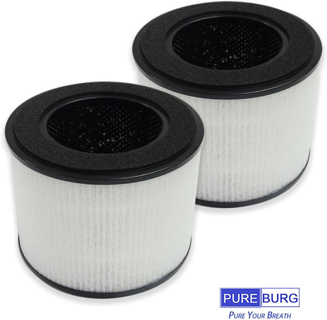 PUREBURG Ersatz-True-HEPA-Filter, kompatibel mit HIMOX H02-Luftreinigern, H13, 4-Stufen-Filtration,