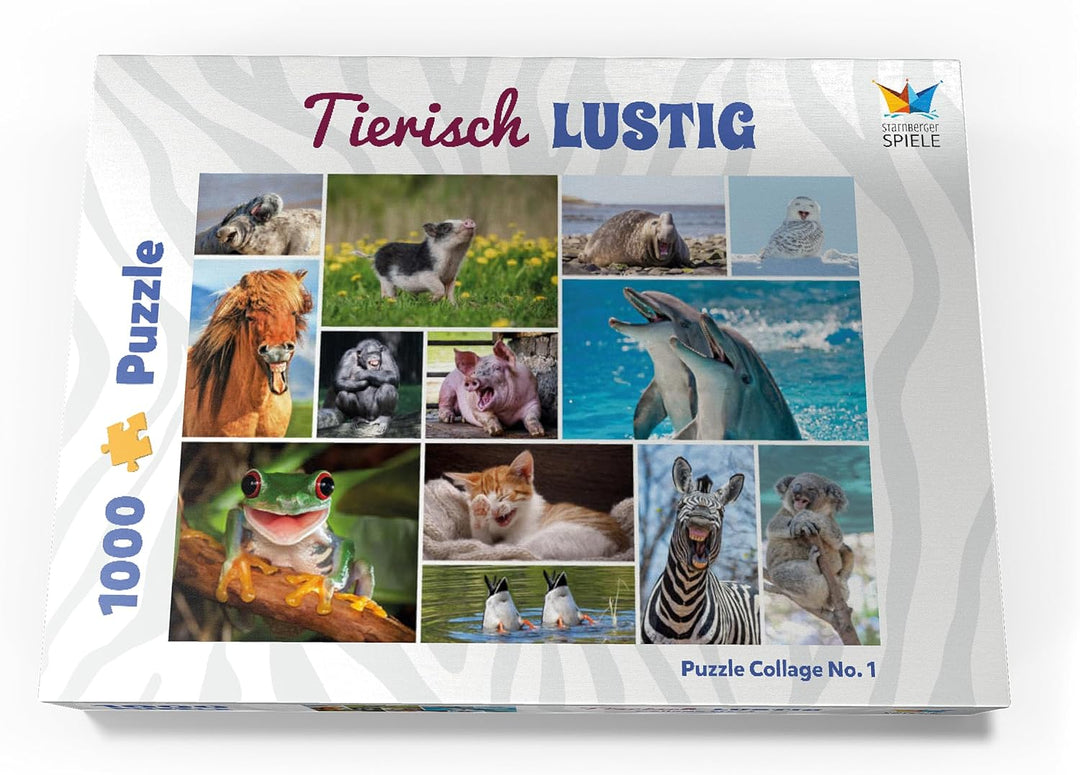 Tierisch Lustig - Collage No. 1 - Premium 1000 Teile Puzzle - MyPuzzle Sonderkollektion von Starnber