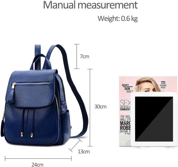 NICOLE&DORIS Mode Frauen Rucksack Mini Rucksack Leder Damen Rucksack Umhängetasche Geldbörsen Mädche