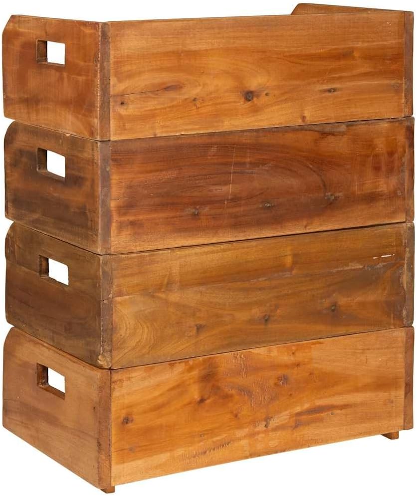 vidaXL 4X Weinregal Altholz 16 Flaschen Flaschenregal Weinständer Weinschrank