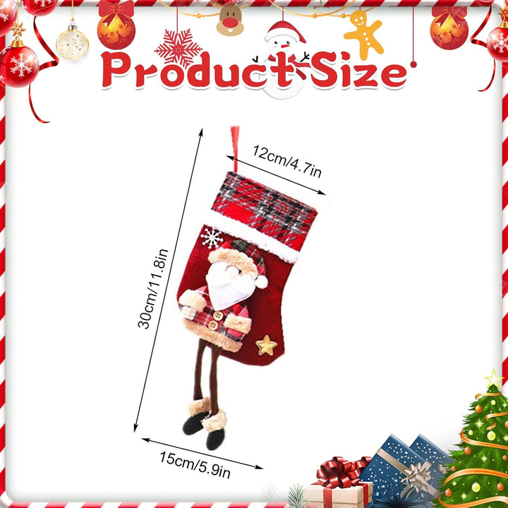 Nikolausstrumpf klein 4 STK Nikolausstiefel Personalisiert 3D Weihnachtsstrumpf Geschenkbeutel Weihn