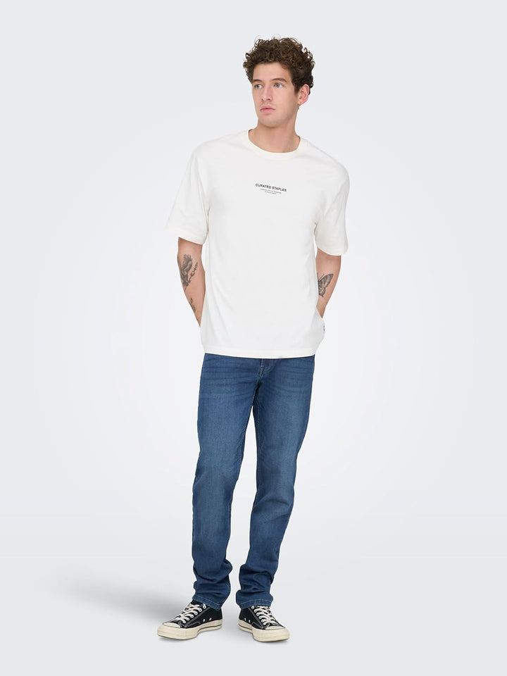ONLY & SONS Male Slim Fit Jeans ONSLOOM Jog Life DK Blue PK 0431 NOOS 31W / 34L Blue Denim, 31W / 34
