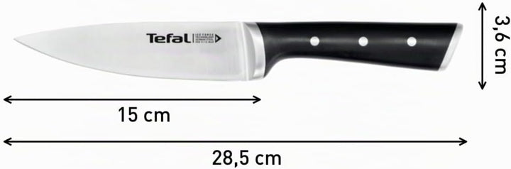Tefal K23203 Ice Force Kochmesser 15 cm | Fleisch- oder Gemüsemesser | deutscher Edelstahl | ergonom