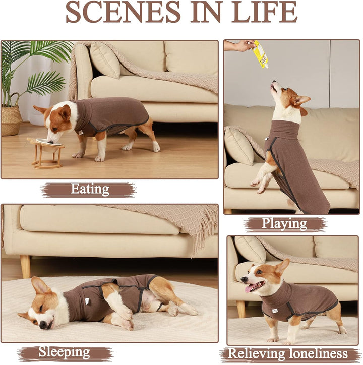 Hundepullover, Fleece Hundemantel, Warmer und Leichter Pulli für Kleine Mittelgrosse Grosse Hunde, W