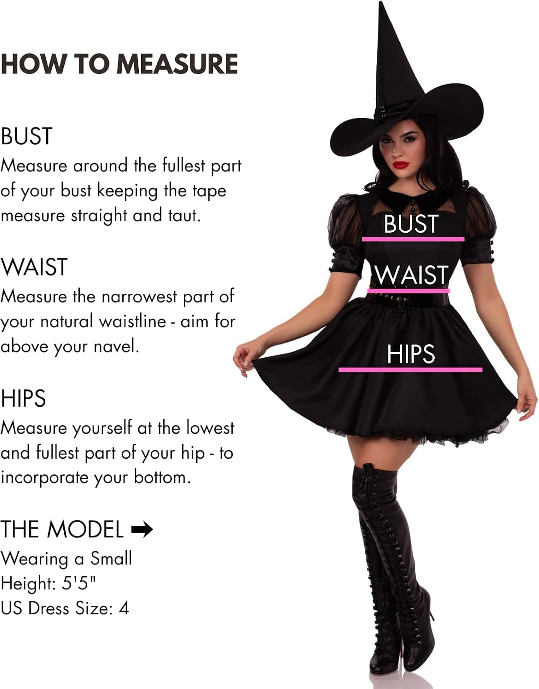 LEG AVENUE 85238 - "Bewitching Witch" Kostüm für Erwachsene, Grösse M, schwarz Grösse: M (EUR 38), G