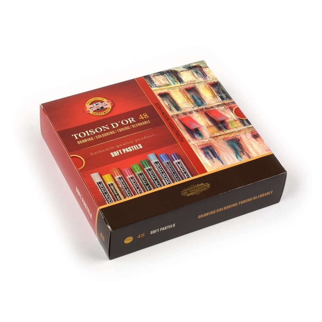 KOH-I-NOOR TOISON D'OR 8516 Weiche Künstler-Pastellkreiden im Pappetui (48 Stück) 48 Stück (1er Pack
