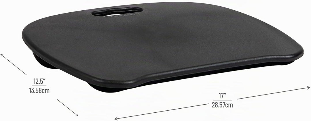 Mind Reader Tragbarer Laptop-Schreibtisch mit Griff, integriertes Kissen für Komfort, Schwarz, 12.5