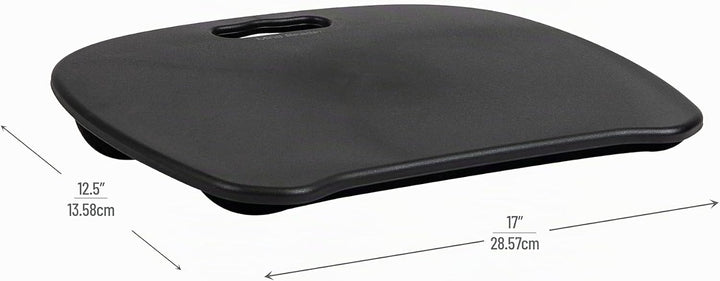 Mind Reader Tragbarer Laptop-Schreibtisch mit Griff, integriertes Kissen für Komfort, Schwarz, 12.5