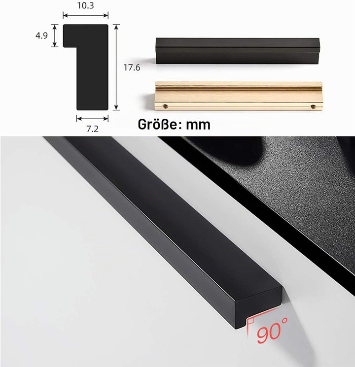Qrity 20x Möbelgriffe Lochabstand 128mm Türgriffe Küche Stangengriff Schrankgriffe Schubladengriffe