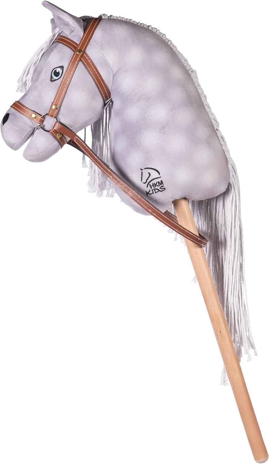 HKM Hobby Horse -Mini- Steckenpferd aus weichem Plüsch mit Abnehmbarer Trense (braun/schwarz), Braun