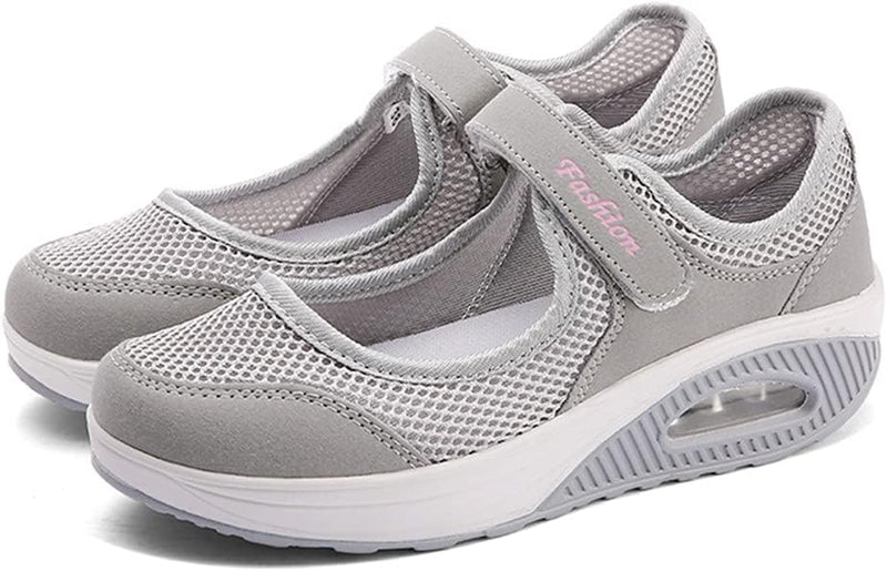 CLYCTIP Damen Outdoor Fitnessschuhe Atmungsaktive Mesh Schuhe Sport Slipper mit Klettverschlu 37 EU