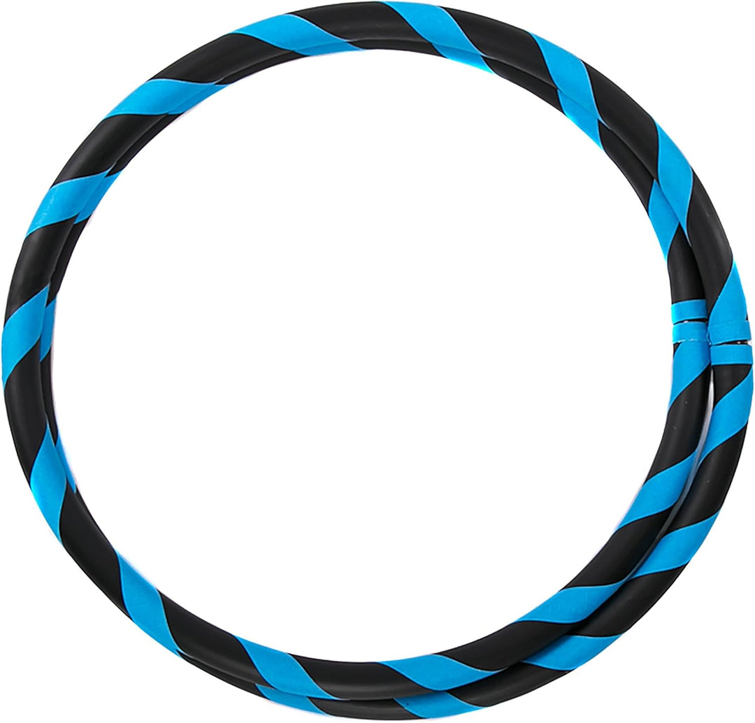 Faltbarer Anfänger Hula Hoop Reifen, Ø90/95/100/105cm Ø90cm Neon-Blau, Ø90cm Neon-Blau