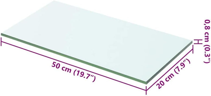 vidaXL Glasboden Glasscheibe Glasplatte für Glasregal Transparent 50 cm x 20 cm 50 x 20 cm, 50 x 20