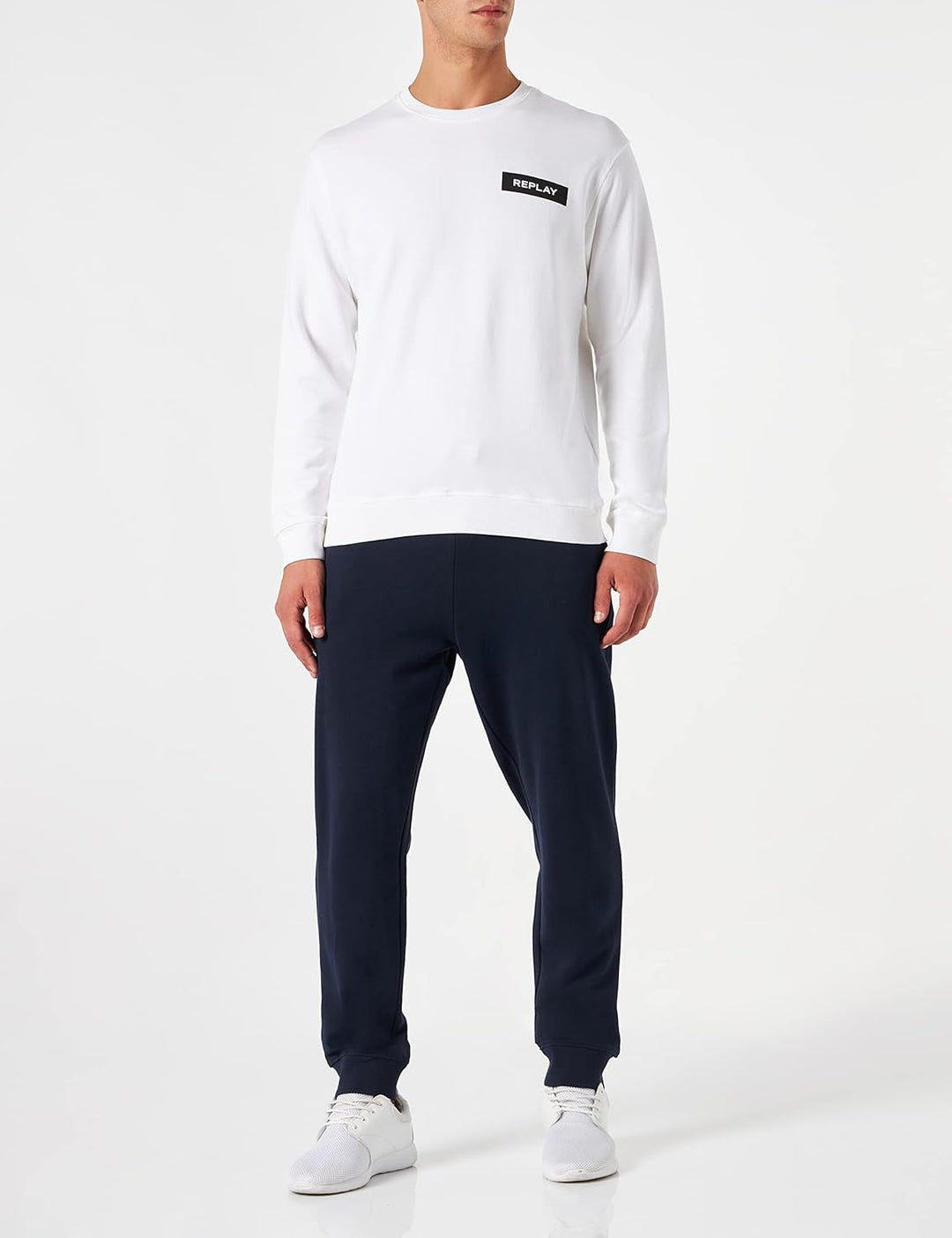 Replay Herren Sweatshirt, 001 White