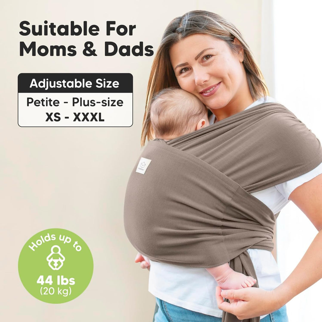 KeaBabies Tragetuch Baby Neugeboren - D-Lite Elastisches Baby Tragetuch Neugeborene, Einfach Anzuzie
