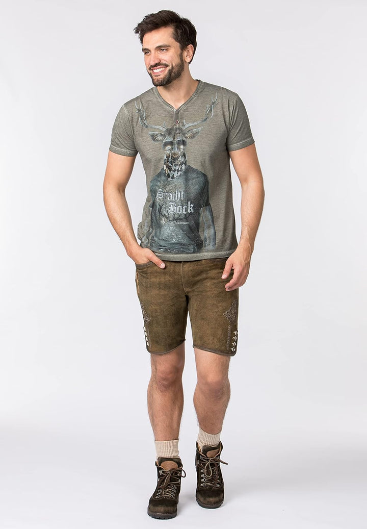 Stockerpoint Herren Prachtbock T-Shirt 3XL Stein, 3XL Stein