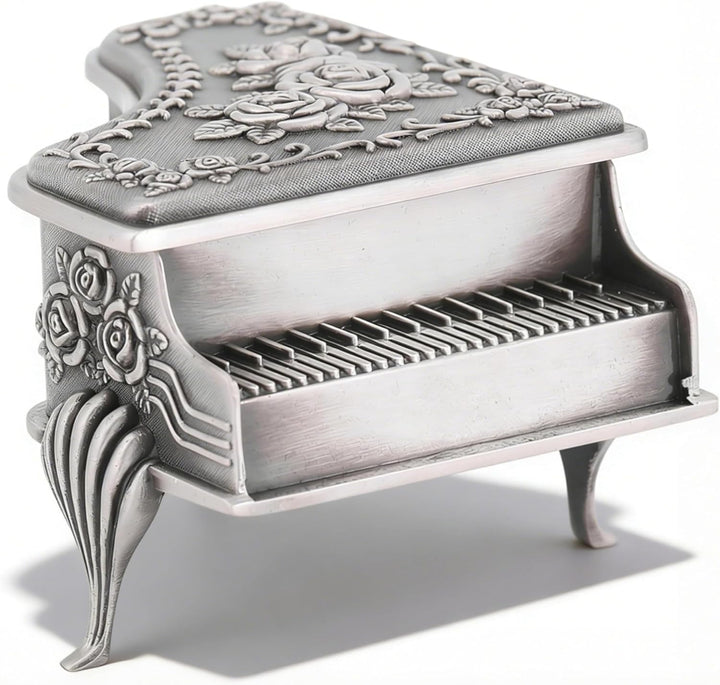 Vintage Metall Schmuck Box, Klavier geformte Schmuck Organizer Antike Zink Legierung Schmuck Fall Ri