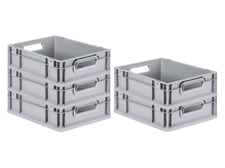 PROREGAL SuperSparSet 5x Eurobox NextGen Grip | HxBxT 12x30x40cm | 11 Liter | Griffe offen | Glatter