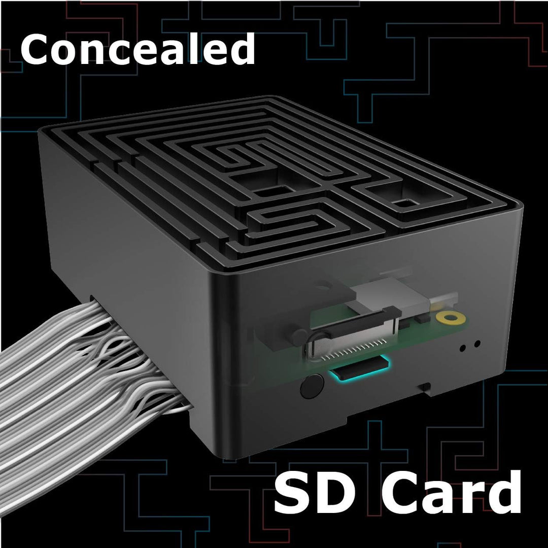 Akasa Maze Raspberry Pi 4 Gehäuse, lüfterloses Gehäuse für Raspberry Pi 4 Modell B, Verdeckter Micro