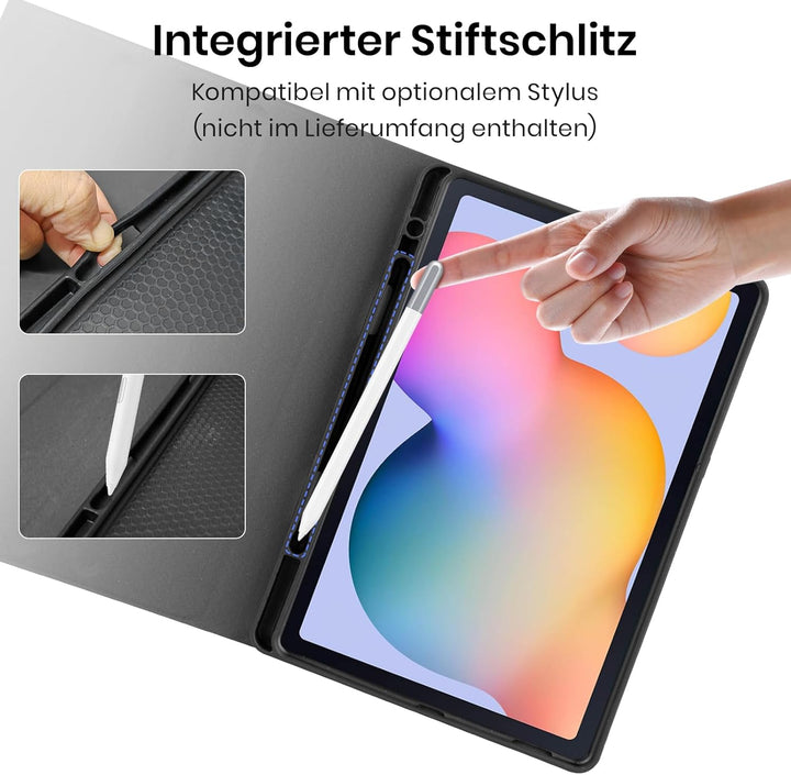 KTOITION Tastatur Hülle für Samsung Tab S6 Lite 10,4 Zoll (Modell 2020/2022/2024) – Hülle mit QWERTZ