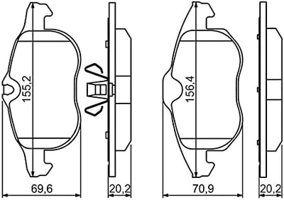 Bosch BP393 Bremsbeläge - Vorderachse - ECE-R90 Zertifizierung - vier Bremsbeläge pro Set