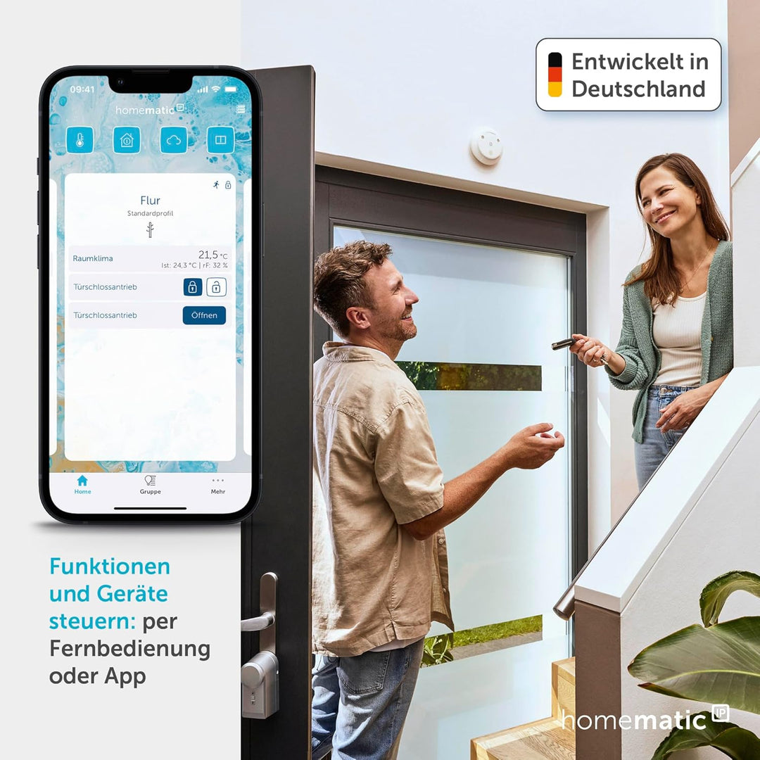 Homematic IP Smart Home Schlüsselbundfernbedienung – 4 Tasten, Zubehör für Ihr Homematic IP Smart Ho