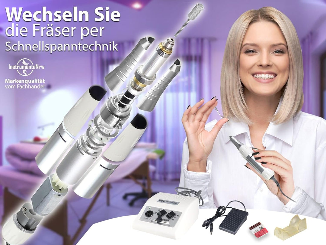 Elektrische Maniküre Fusspflegegerät als Pediküre Profistation zur Hand oder Fusspflege mit 30.000 U