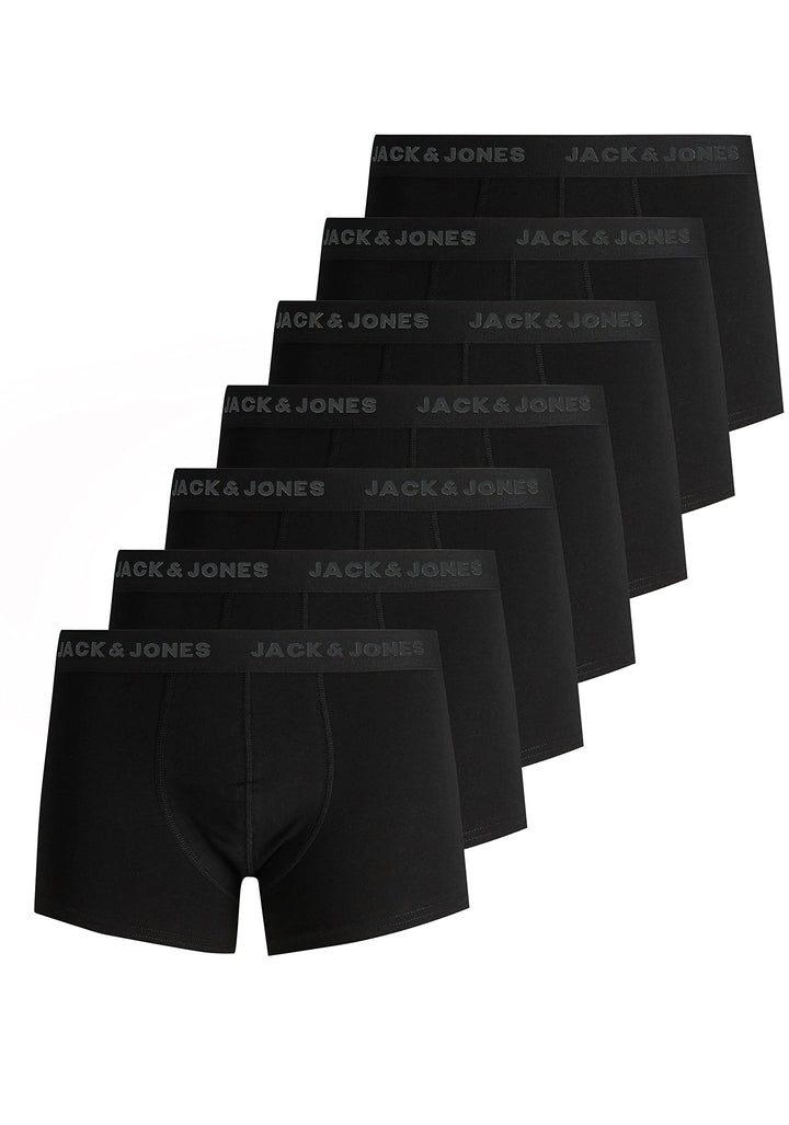 JACK & JONES JACHUEY Trunks 7 Pack NOOS S 7x Schwarz (Logoprint: Pirate Black), S 7x Schwarz (Logopr