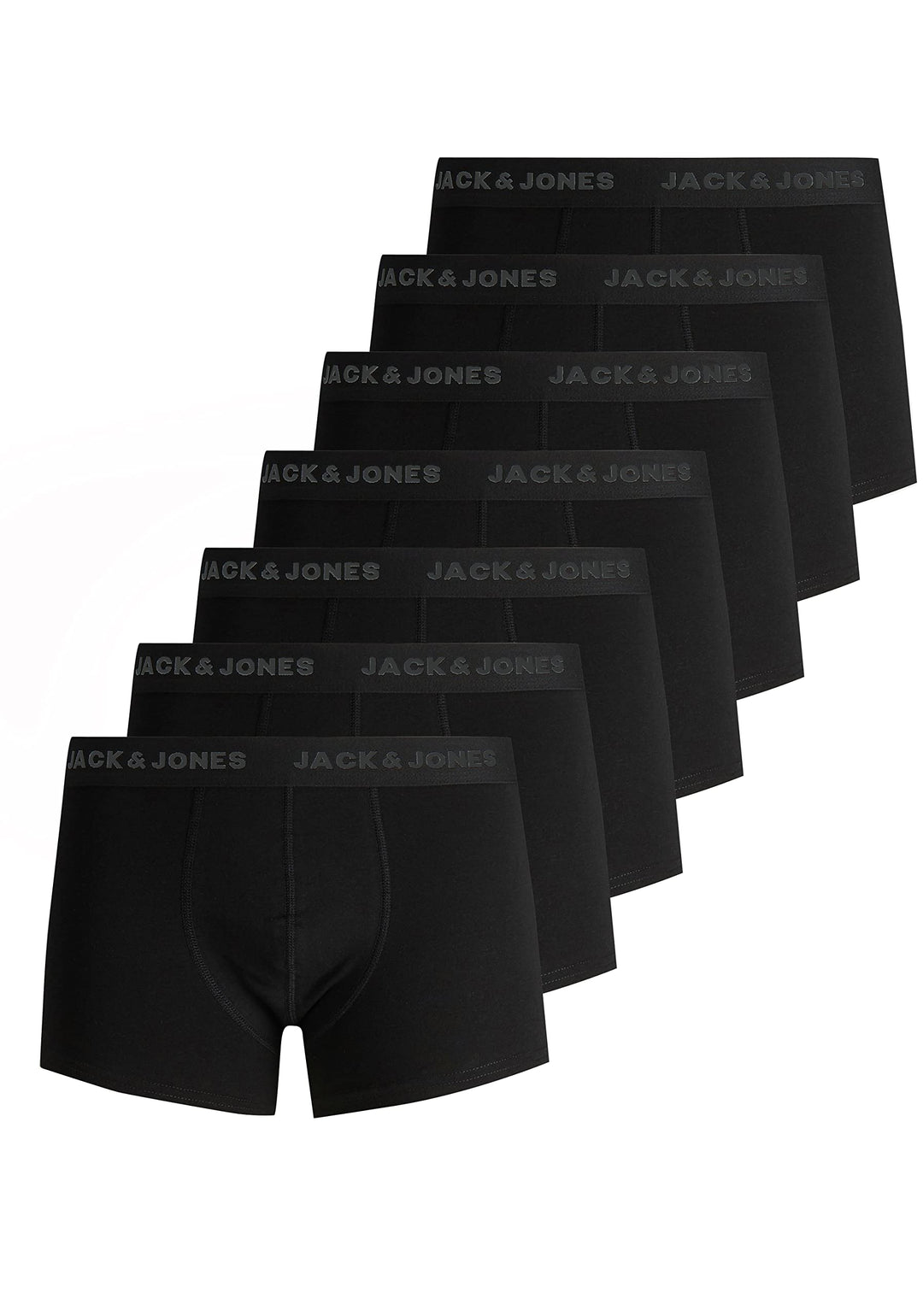 JACK & JONES JACHUEY Trunks 7 Pack NOOS M 7x Schwarz (Logoprint: Pirate Black), M 7x Schwarz (Logopr