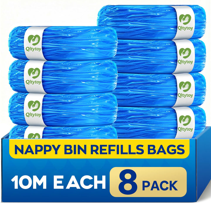 8er-Pack 10M Windeleimer Nachfüllkassetten, Geruchsdichte Beutel Nachfüllbeutel, Kompatibel mit extr