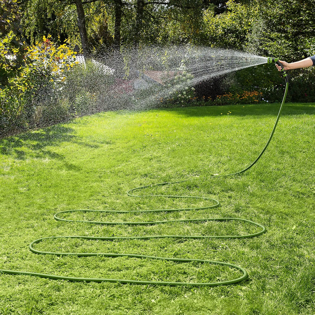 Werkzeyt Flexibler Gartenschlauch - 7,5-15 m - Inkl. Multifunktionsbrause - Strapazierfähig - Kein V