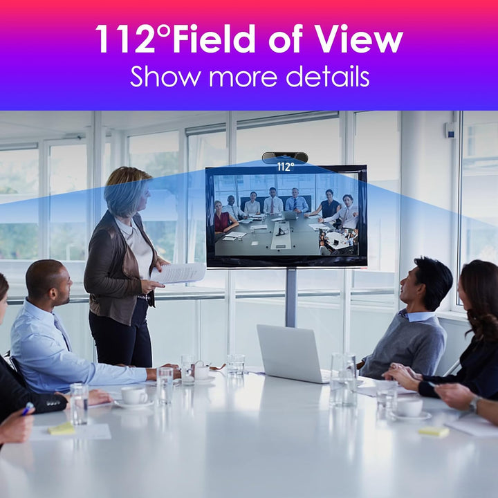 V20 UHD 4K Webcam mit Mikrofon und Lautsprecher, 4K/25FPS, 1080P/30FPS, AI Autofokus, Fernbedienung,